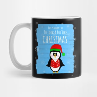 MERRY Christmas Cute Penguin Mug